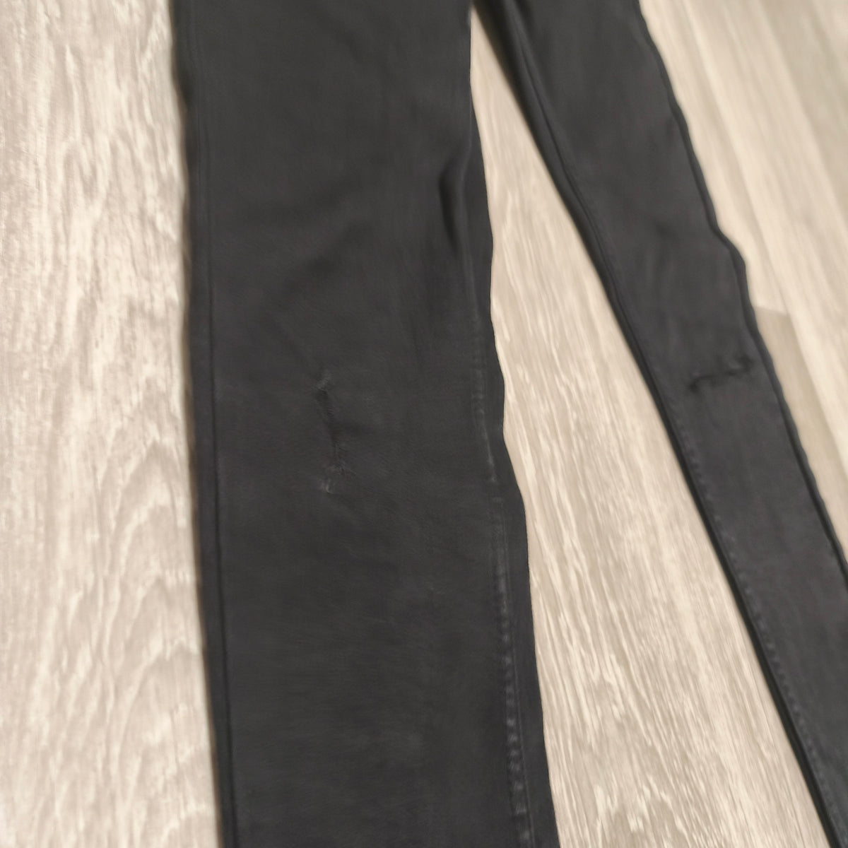 Denim Co Womens Black Skinny Jeans Distressed Raw Hem Size UK 8 US 4 EUR 36