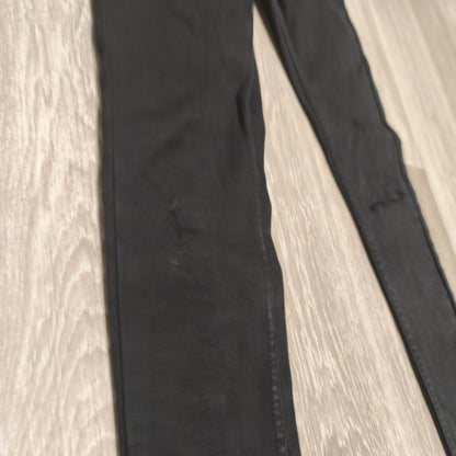 Denim Co Womens Black Skinny Jeans Distressed Raw Hem Size UK 8 US 4 EUR 36