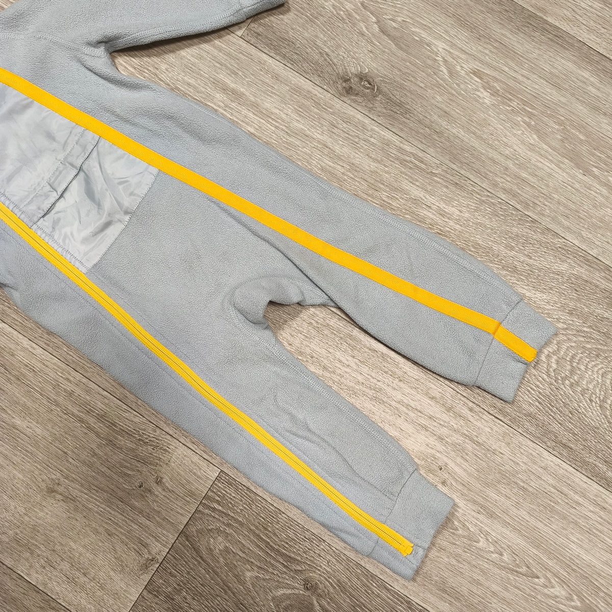 Wed'ze Decathlon Baby Fleece Suit Jumpsuit Overall Grey Yellow 24M 24 Months