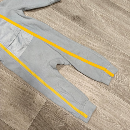 Wed'ze Decathlon Baby Fleece Suit Jumpsuit Overall Grey Yellow 24M 24 Months
