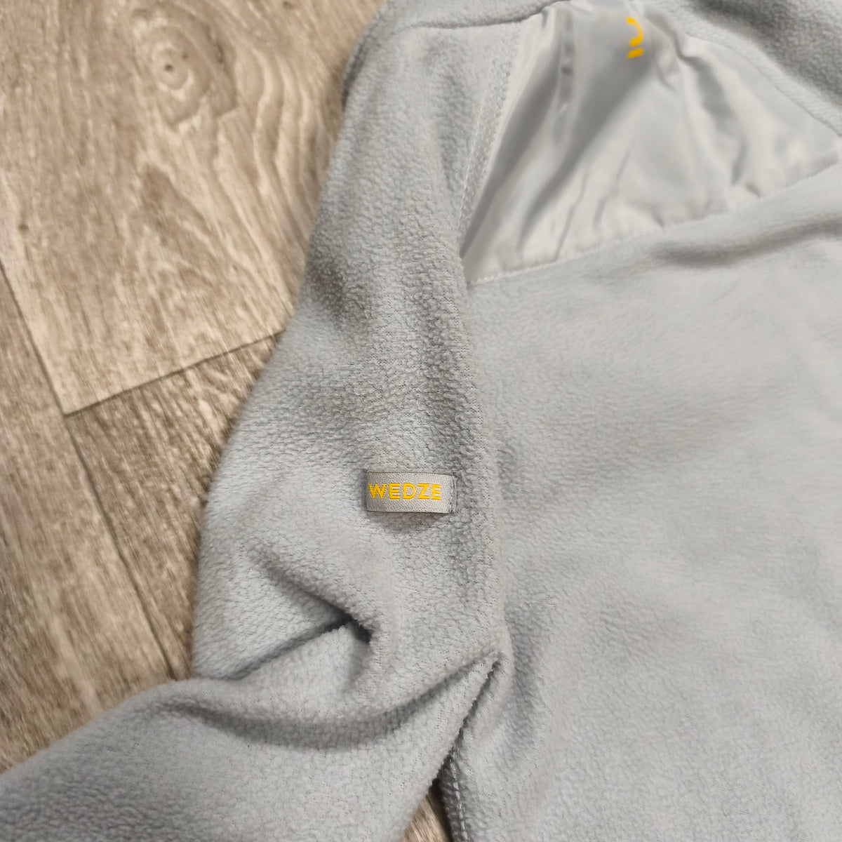 Wed'ze Decathlon Baby Fleece Suit Jumpsuit Overall Grey Yellow 24M 24 Months