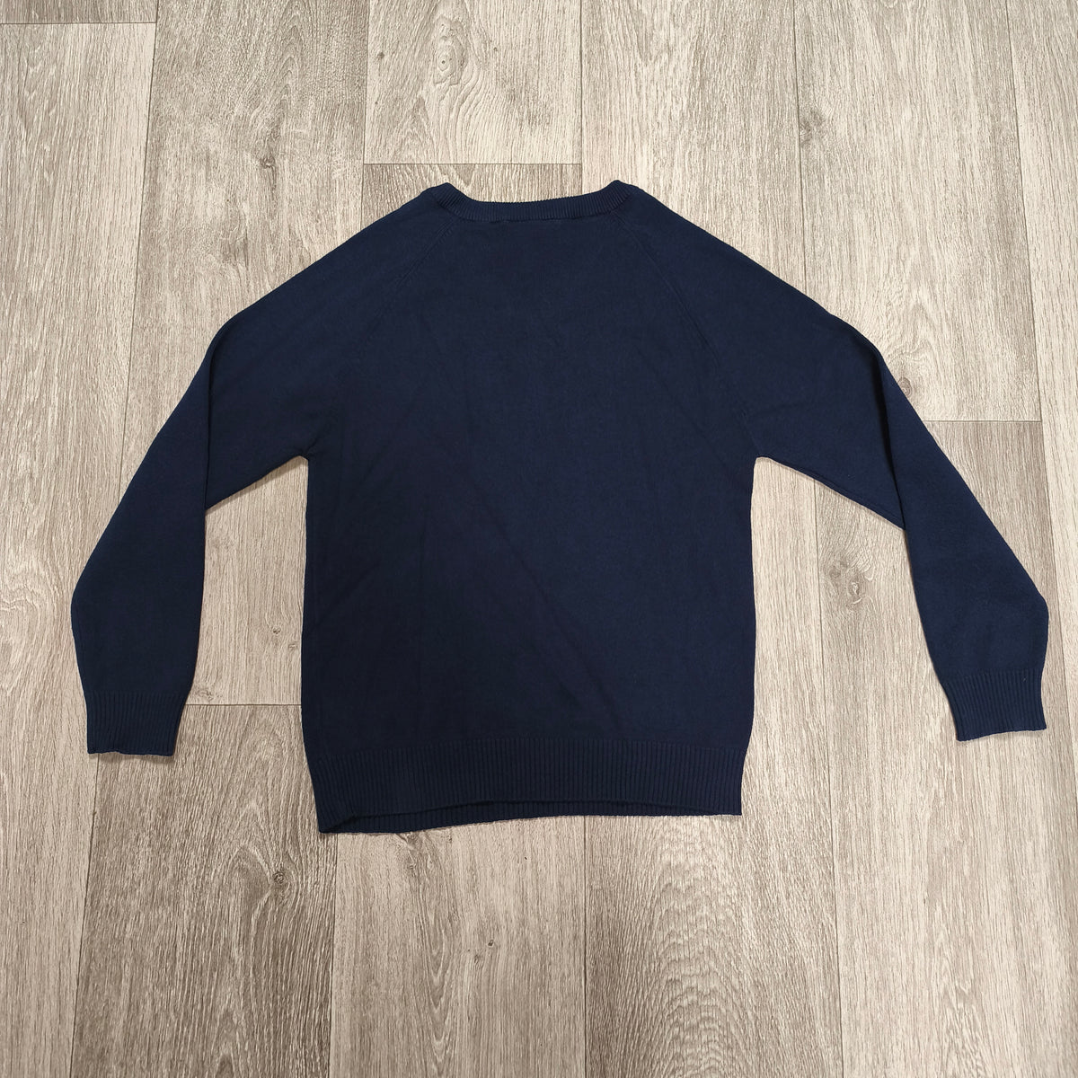 Next Boys Navy Blue V-Neck Jumper Sweater Size 9-10 Years 140cm Cotton Blend