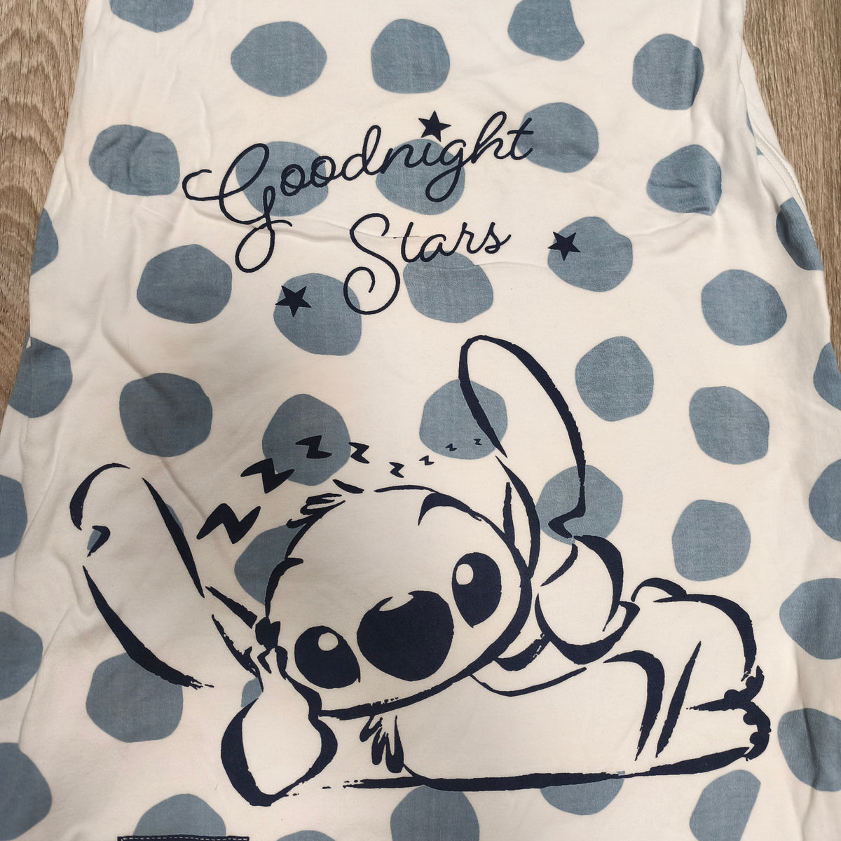 Disney Lilo Stitch Baby Sleeping Bag Sleep Sack Blue Polka Dot Goodnight Stars