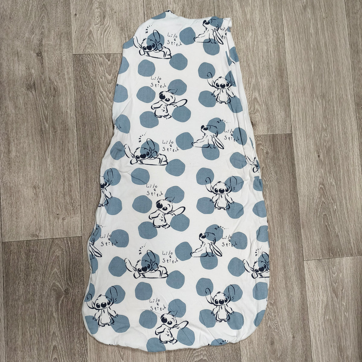 Disney Lilo Stitch Baby Sleeping Bag Sleep Sack Blue Polka Dot Goodnight Stars