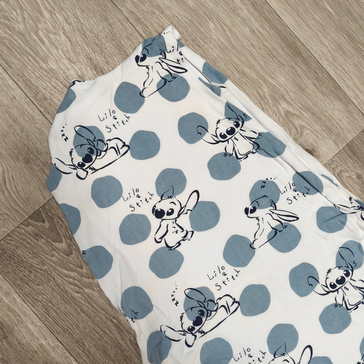 Disney Lilo Stitch Baby Sleeping Bag Sleep Sack Blue Polka Dot Goodnight Stars