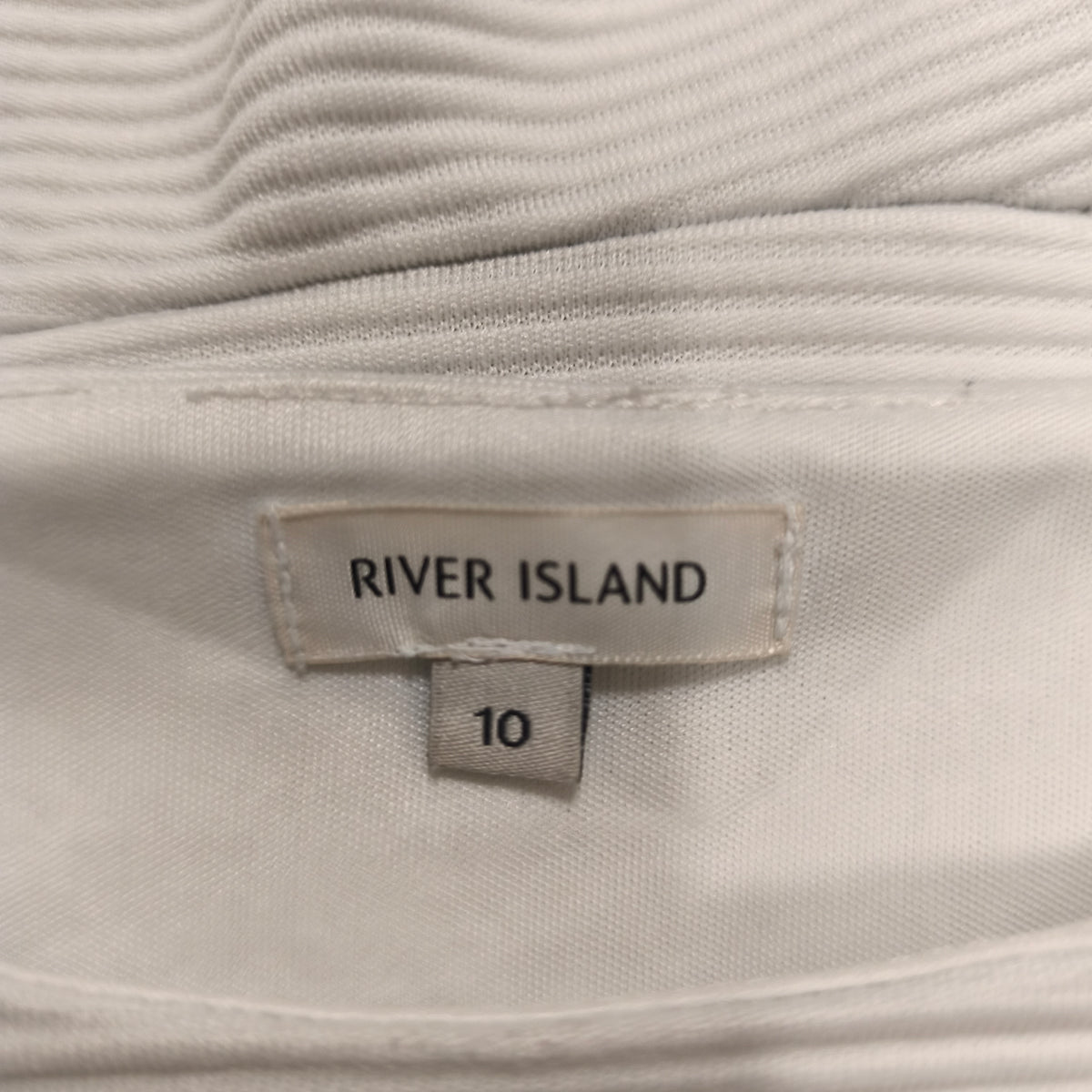 River Island Womens Peplum Top Sleeveless Black White Color Block UK 10 EUR 36