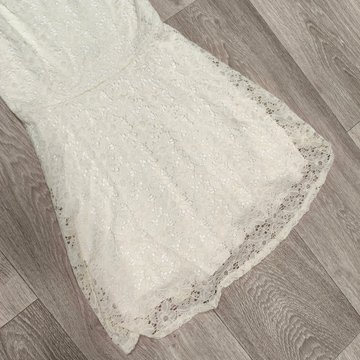 New Look 915 Girls Cream Floral Lace Skater Dress Age 10 140 cm Party Cami