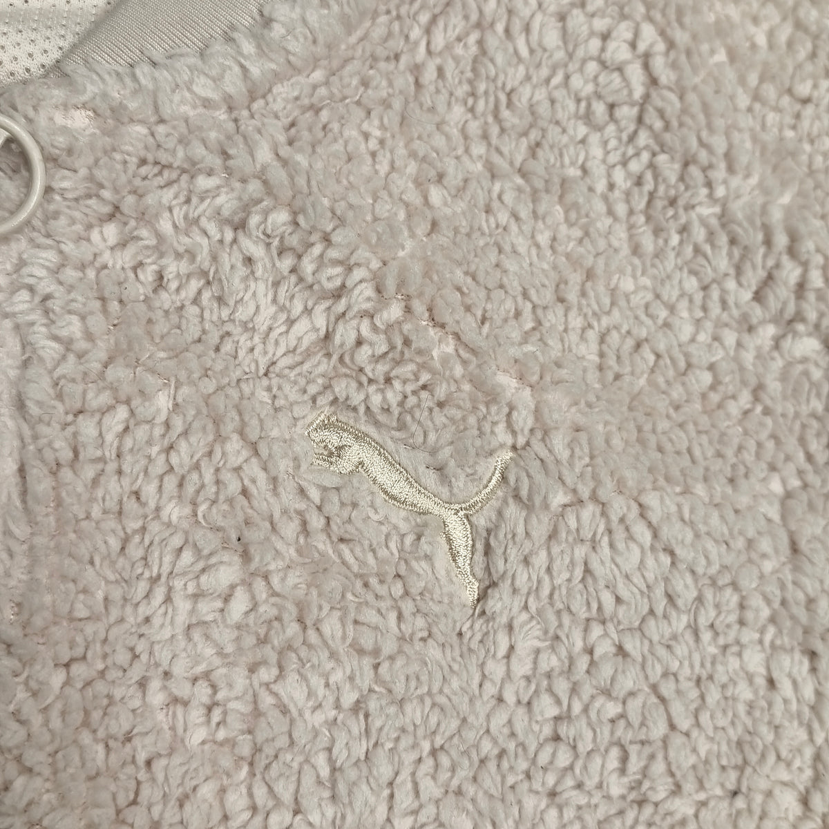 PUMA Kids Sherpa Fleece Jacket Full Zip Cream Beige Size L 11-12 Yrs 580226-23