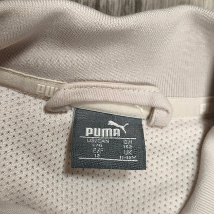 PUMA Kids Sherpa Fleece Jacket Full Zip Cream Beige Size L 11-12 Yrs 580226-23
