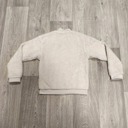PUMA Kids Sherpa Fleece Jacket Full Zip Cream Beige Size L 11-12 Yrs 580226-23
