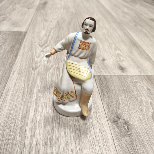 Minsk Porcelain Factory Tsymbalist Guslyar Figurine Vintage Soviet USSR Belarus