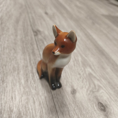 Vintage LFZ Lomonosov Porcelain Fox Figurine USSR Ceramic Animal