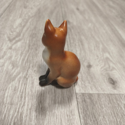 Vintage LFZ Lomonosov Porcelain Fox Figurine USSR Ceramic Animal