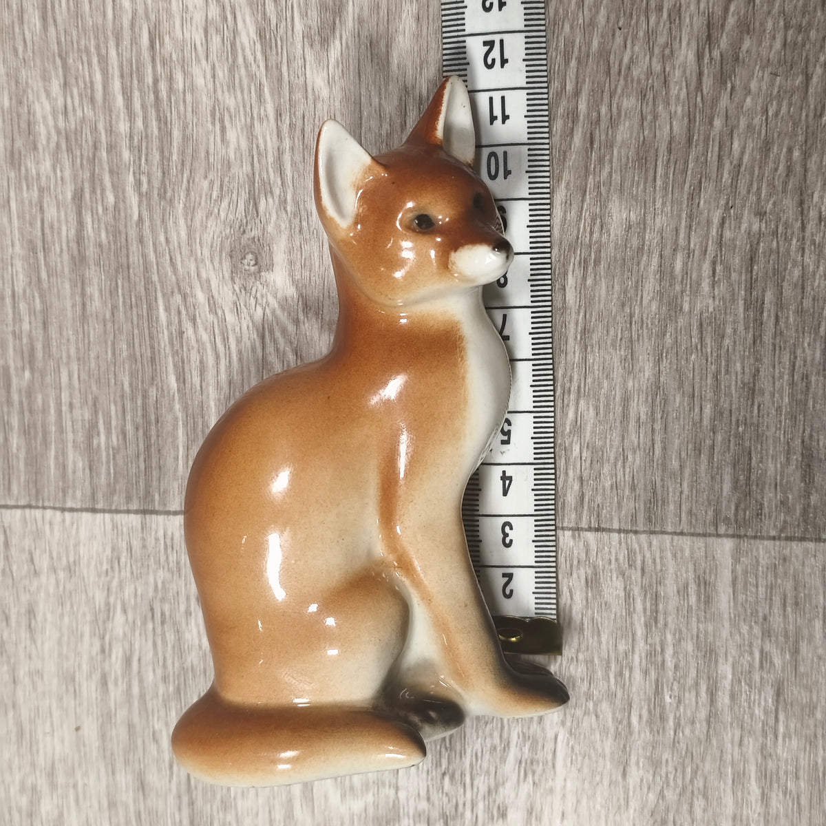 Vintage LFZ Lomonosov Porcelain Fox Figurine USSR Ceramic Animal