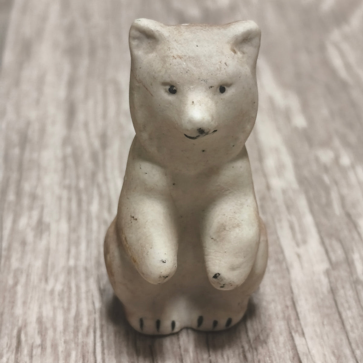 Vintage Soviet Riga Porcelain Factory Biscuit Bear Cubs Figurines 1950s RPF RPR