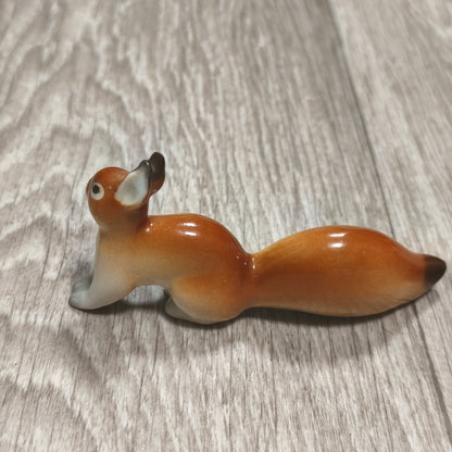 Vintage Polonne ZHK Soviet Porcelain Squirrel Family Figurines Set of 4 USSR
