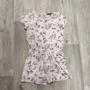 George Girls Pink Unicorn Tie Dye Playsuit Romper Shortall Age 9-10 Years