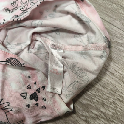 George Girls Pink Unicorn Tie Dye Playsuit Romper Shortall Age 9-10 Years