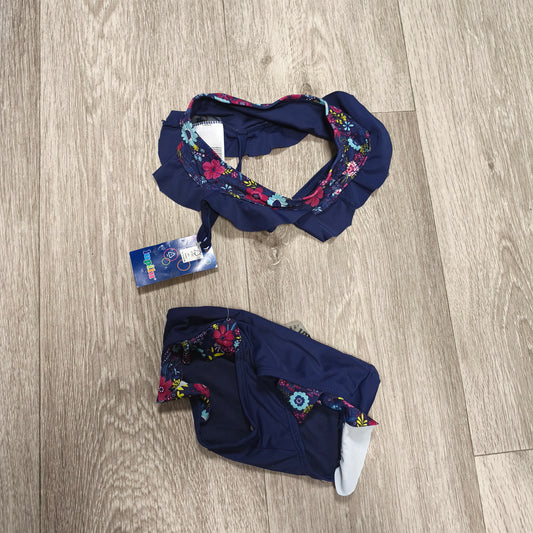 Lupilu Girls Navy Floral 2 Piece Swimsuit Bikini Swimwear NWT 12-24 Months 86/92