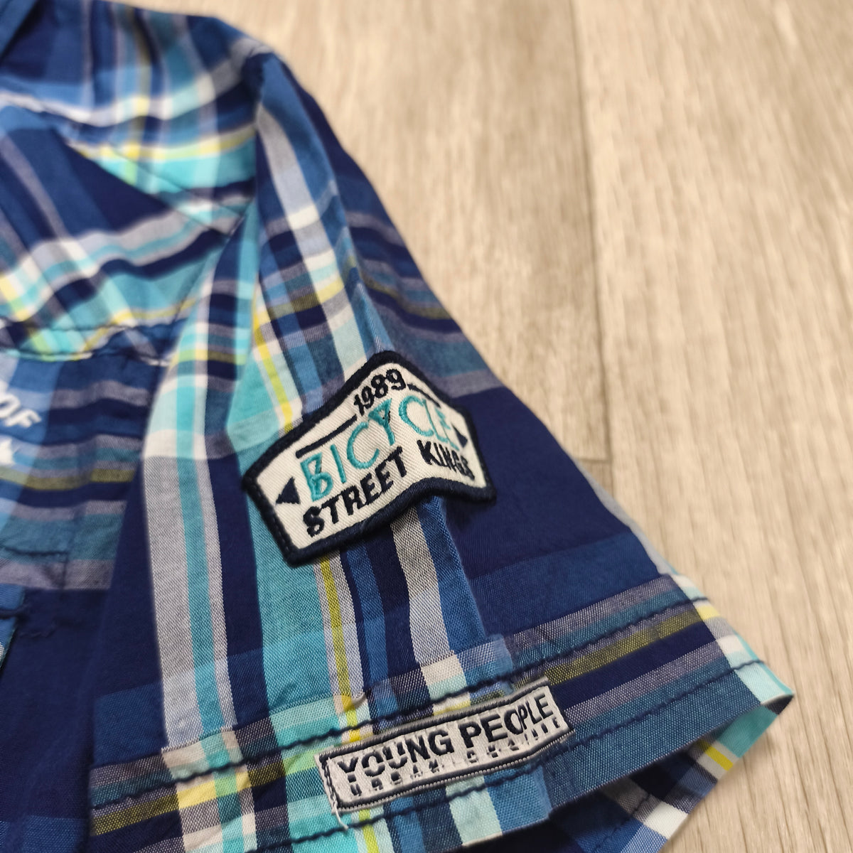NWT LC Waikiki LCW Teen Boys Plaid Short Sleeve Shirt Size 10-11Y 140-146cm