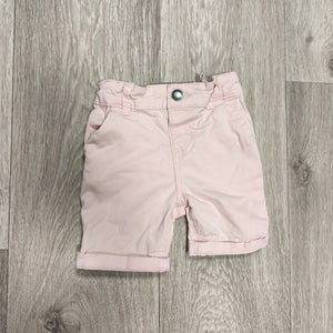 Primark Cares Baby Pink Chino Shorts Size 9-12 Months 80cm Elastic Waist
