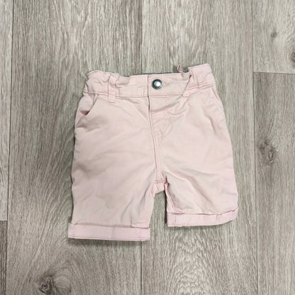 Primark Cares Baby Pink Chino Shorts Size 9-12 Months 80cm Elastic Waist