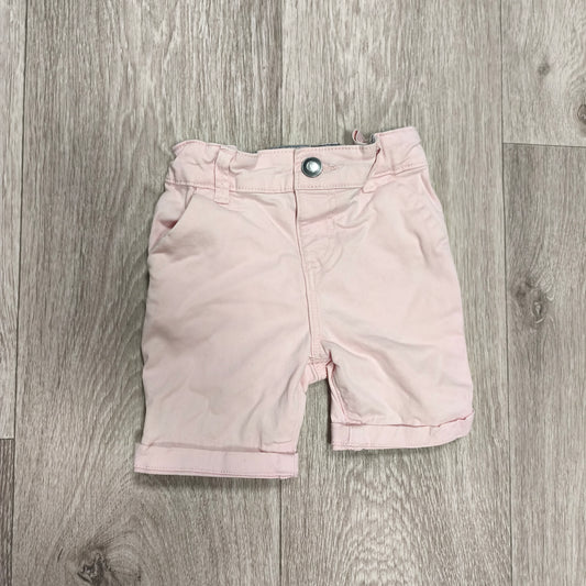 Primark Cares Baby Pink Chino Shorts Size 9-12 Months 80cm Elastic Waist