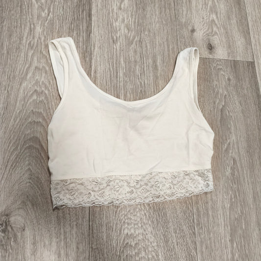 New Look 915 Girls White Lace Trim Crop Tank Top Bralette Age 12-13 152-158 cm