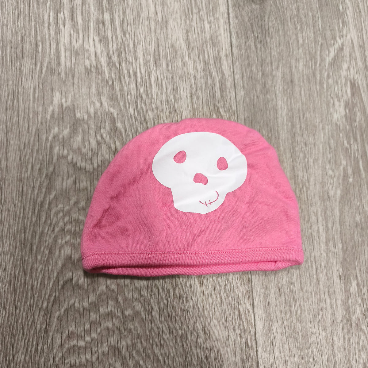 George Pink Baby Beanie Hat Skull Graphic 0-3 Months Infant Knit Cap