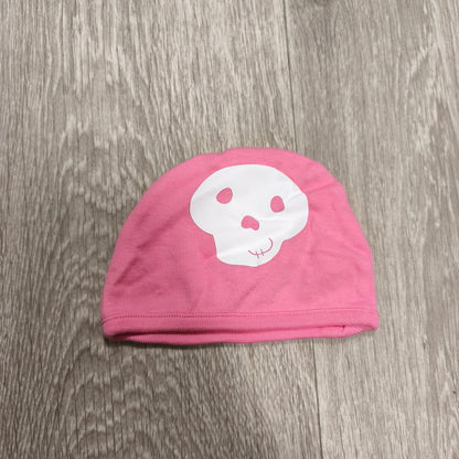George Pink Baby Beanie Hat Skull Graphic 0-3 Months Infant Knit Cap