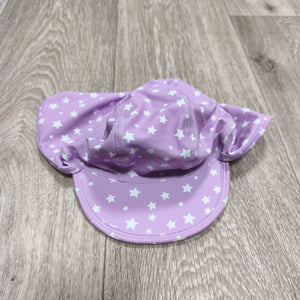 Hello Summer Girls Purple Star Swim Legionnaire Sun Protection Flap Hat 4-5 Yrs