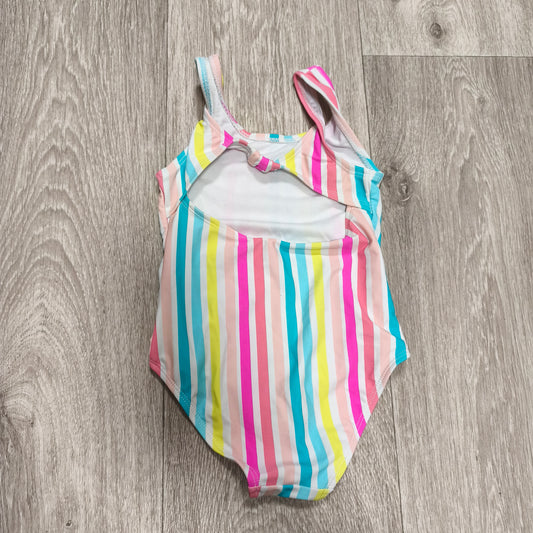 George Girls Rainbow Striped One Piece Swimsuit Swimwear Size 2-3 Yrs 92-98cm