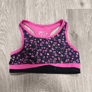 Souluxe Girls Pink Animal Print Sports Bra Top Racerback Activewear Age 8-9 Yrs