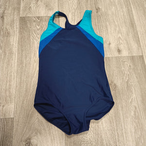 George Girls One Piece Swimsuit Navy Blue Colorblock 12-13 Years 152-158cm