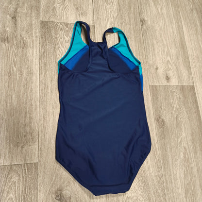 George Girls One Piece Swimsuit Navy Blue Colorblock 12-13 Years 152-158cm