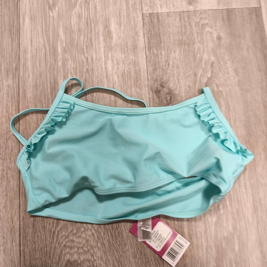 Pepperts Girls Bikini Set Turquoise Mint Ruffle Swimsuit 2 Piece NWT Size 12-14