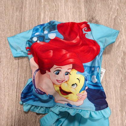 Disney Princess Little Mermaid Ariel Swimsuit Two Piece Set NWT 6-12 Months