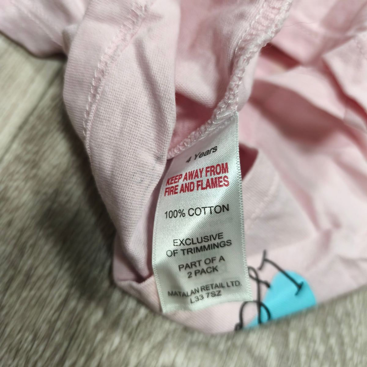 Matalan Girls Pink Island Vibes Graphic T-Shirt Short Sleeve Cotton Top Age 4