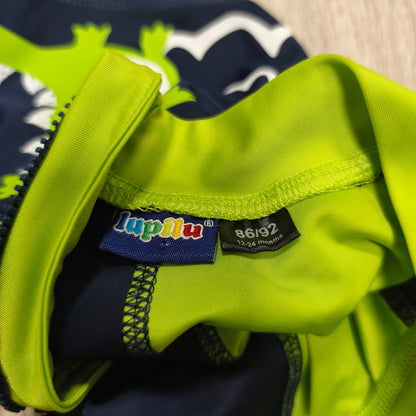 Lupilu Boys Swim Shirt Rash Guard Long Sleeve Alligator Beach 12-24 Months 86/92