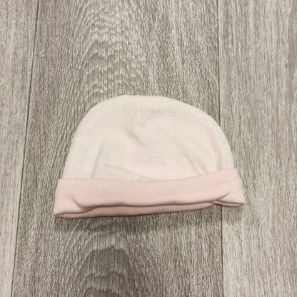 Baby Girls Light Pink Floral Rosette Beanie Hat Up to 1 Month 56cm Soft Cap