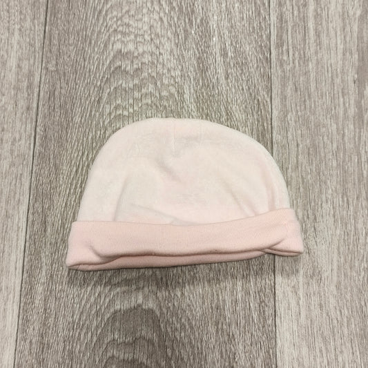 Baby Girls Light Pink Floral Rosette Beanie Hat Up to 1 Month 56cm Soft Cap
