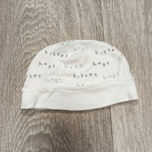 George Baby Beanie Hat White Hugs Kisses All Over Print One Size Infant Cap