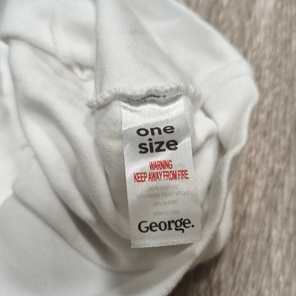 George Baby Beanie Hat White Hugs Kisses All Over Print One Size Infant Cap