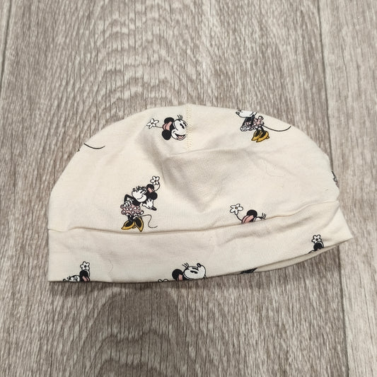 H&M Disney Minnie Mouse Baby Beanie Hat Organic Cotton Cream 2-4 Months