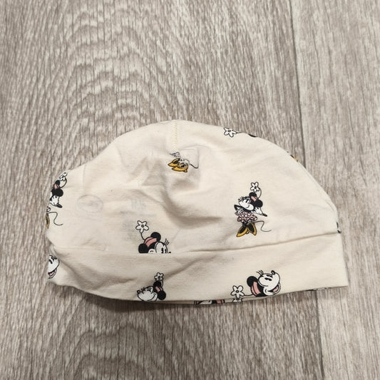 H&M Disney Minnie Mouse Baby Beanie Hat Organic Cotton Cream 2-4 Months