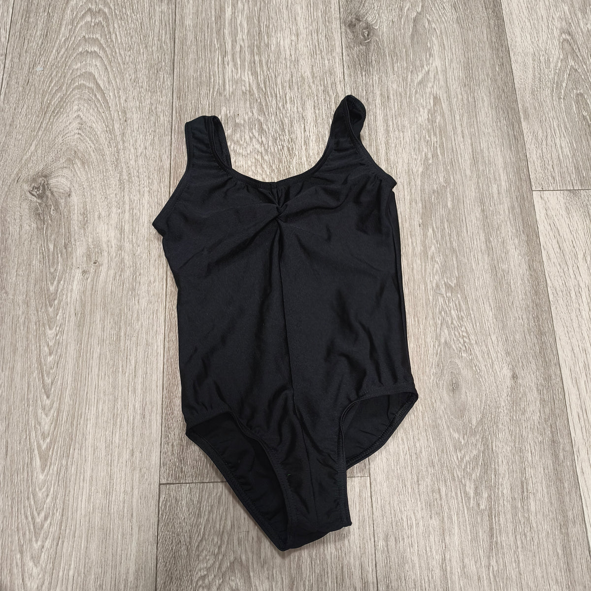 1st Position Black Sleeveless Ruched Front Ballet Dance Leotard Size 1 Made in UK
