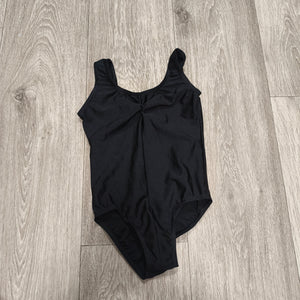 1st Position Black Sleeveless Ruched Front Ballet Dance Leotard Size 1 Made in UK