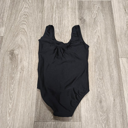 1st Position Black Sleeveless Ruched Front Ballet Dance Leotard Size 1 Made in UK