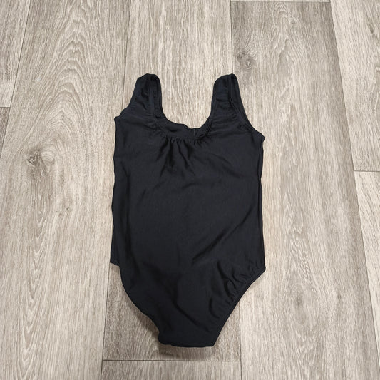 1st Position Black Sleeveless Ruched Front Ballet Dance Leotard Size 1 Made in UK