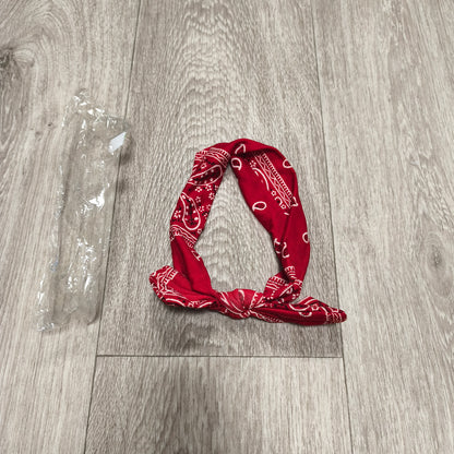 Red Paisley Print Headband Elastic Hair Band Bow Knot Bandana Hair Accessory New